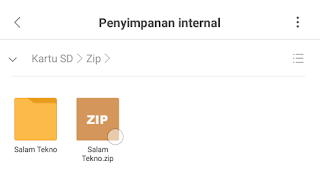 cara membuat file zip di android