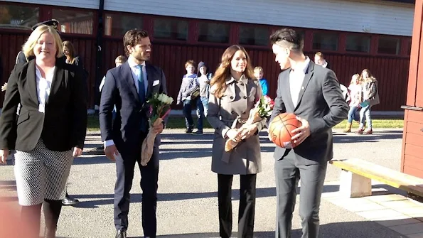 Prince Carl Philip and Princess Sofia of Sweden attended the opening of "Sports Without Borders" activities in a school in Norrtalje, Sweden