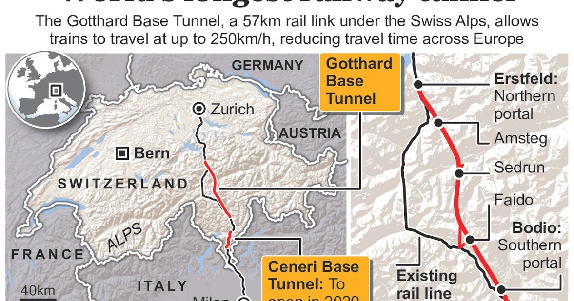 Gotthard Base Tunnel, world’s longest rail tunnel starts regular
