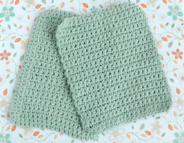 Green Crochet Washcloth