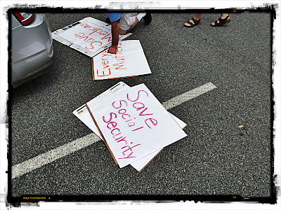 'Save Social Security' protest sign