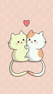 Imágenes Kawaii Tiernas Hermosas Amor gatos gatitos animales corazones Fondos