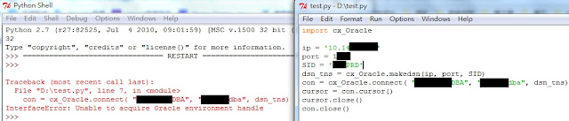 ERIC YANG'S NOTEPAD: Python - Using Python With Oracle Database 11g