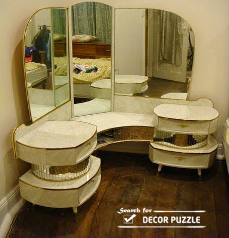white corner dressing table with mirror, dressing table designs for bedroom