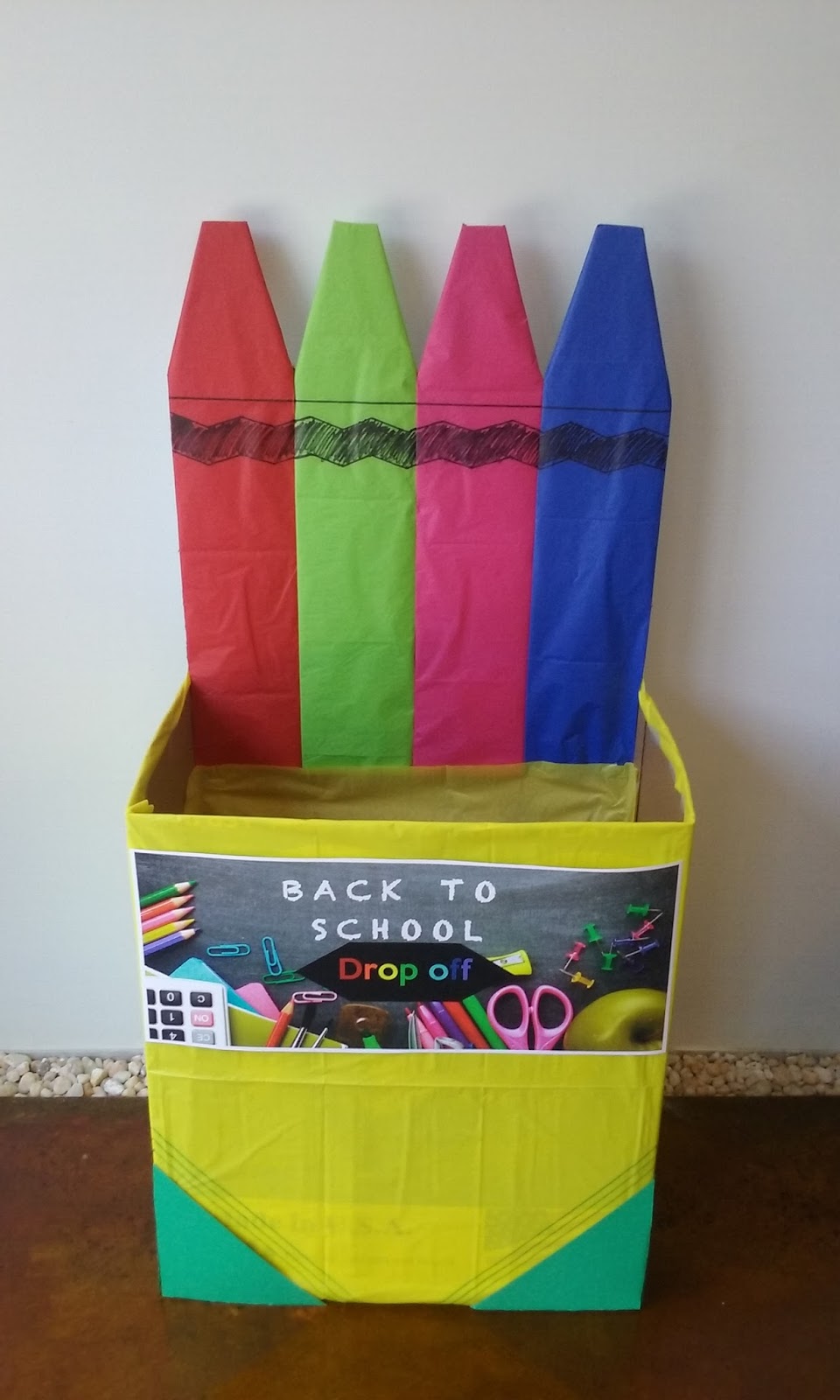 The Confident Journal School Supplies Crayon Donation Box
