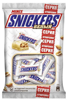 Ограниченная серия Snickers «Белый» с белым шоколадом, Ограниченная серия Сникерс «Белый» с белым шоколадом, Ограниченная серия Snickers «Белый» с белым шоколадом состав цена стоимость пищевая ценность 2017 Россия