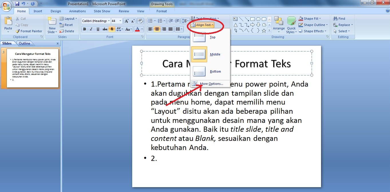 Cara Mengatur Format Teks Di Power Point Panduan Belajar Ms Office