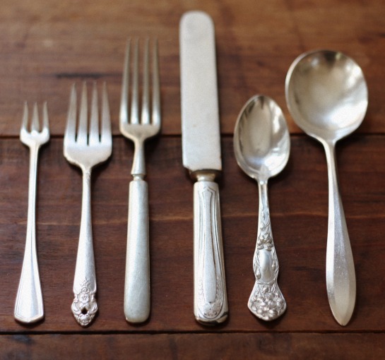 Digging Around Our Set of Antique Mixed Silverplate Flatware 17 Apart