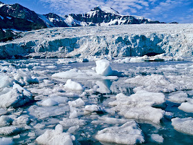 Harrietbreen, frente glaciar, Islas Svalbard