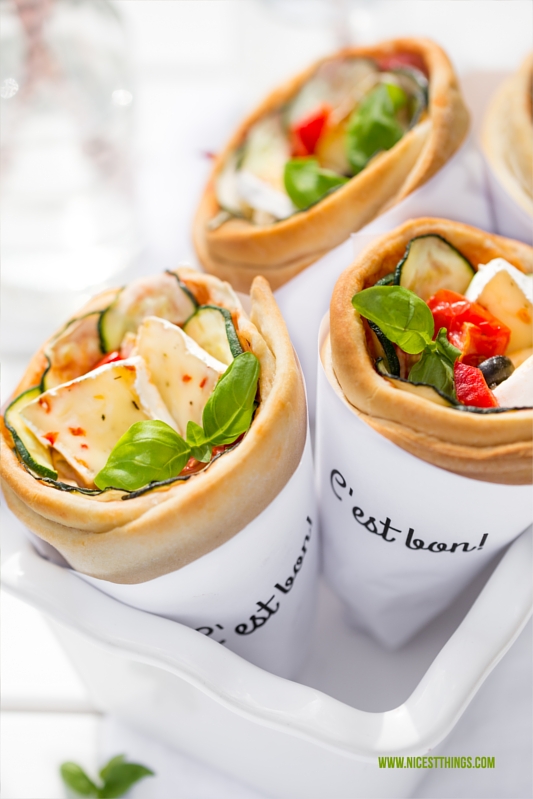 Pizza Cones selber machen Rezept Pizza Tüte Hörnchen Kegel