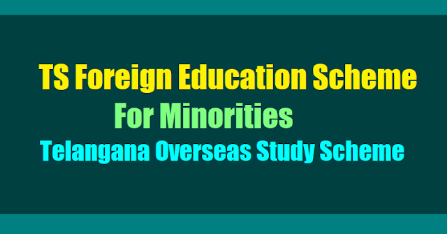 TS Foreign Education Scheme For Minorities| Telangana Overseas Study Scheme 2017 TS Foreign Education Scheme For Minorities| Telangana Overseas Study Scheme 2017