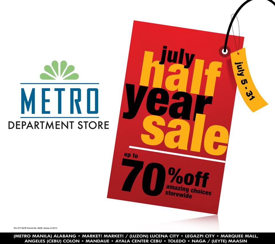 Manila Shopper Metro Department Store MidYear SALE July 2013