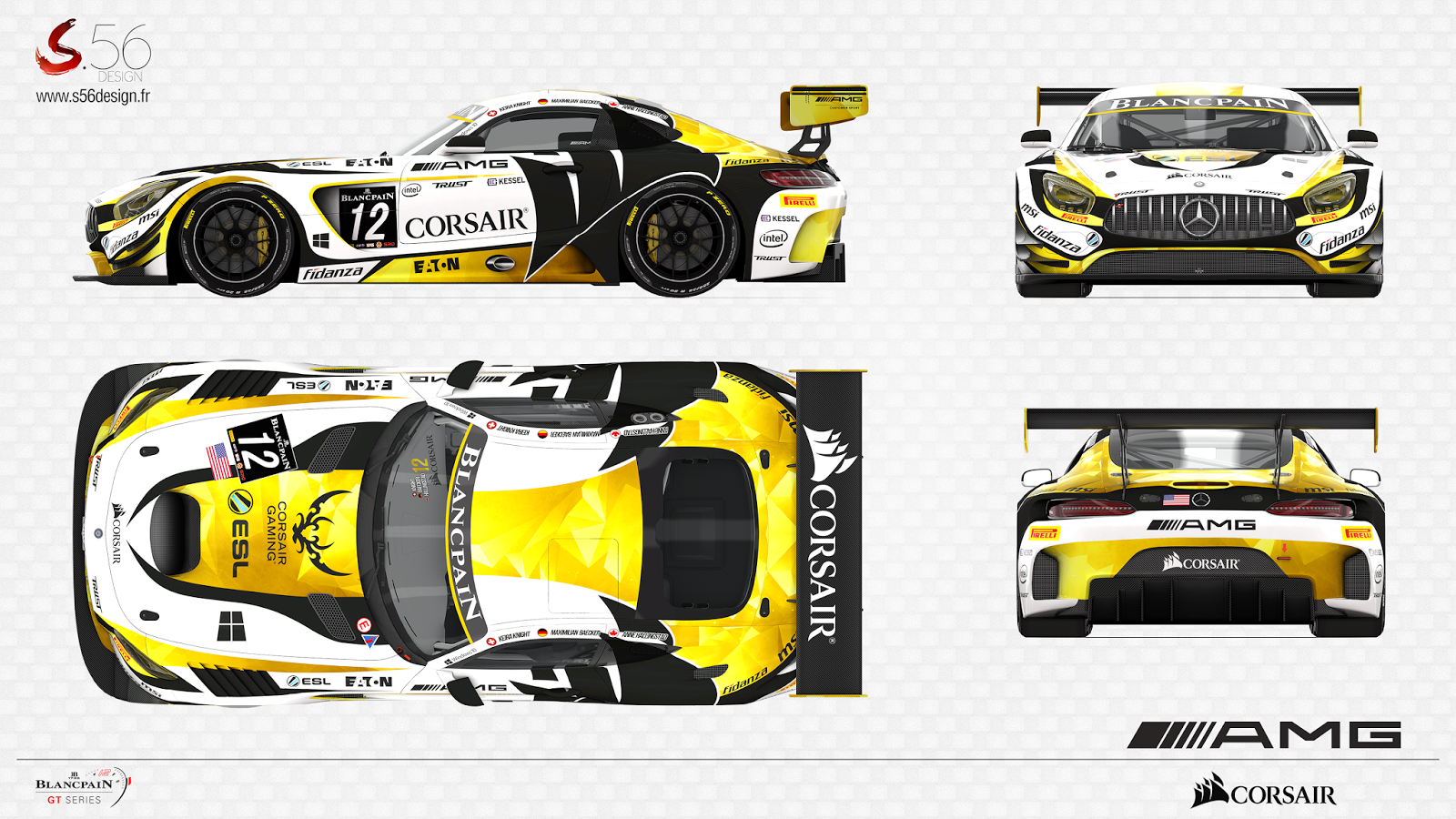 S 56 Design Mercedes Amg Gt3 Corsair Components 12