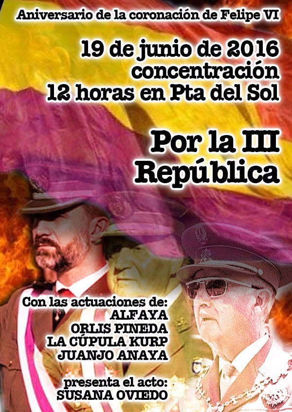 19 junio Por la III República