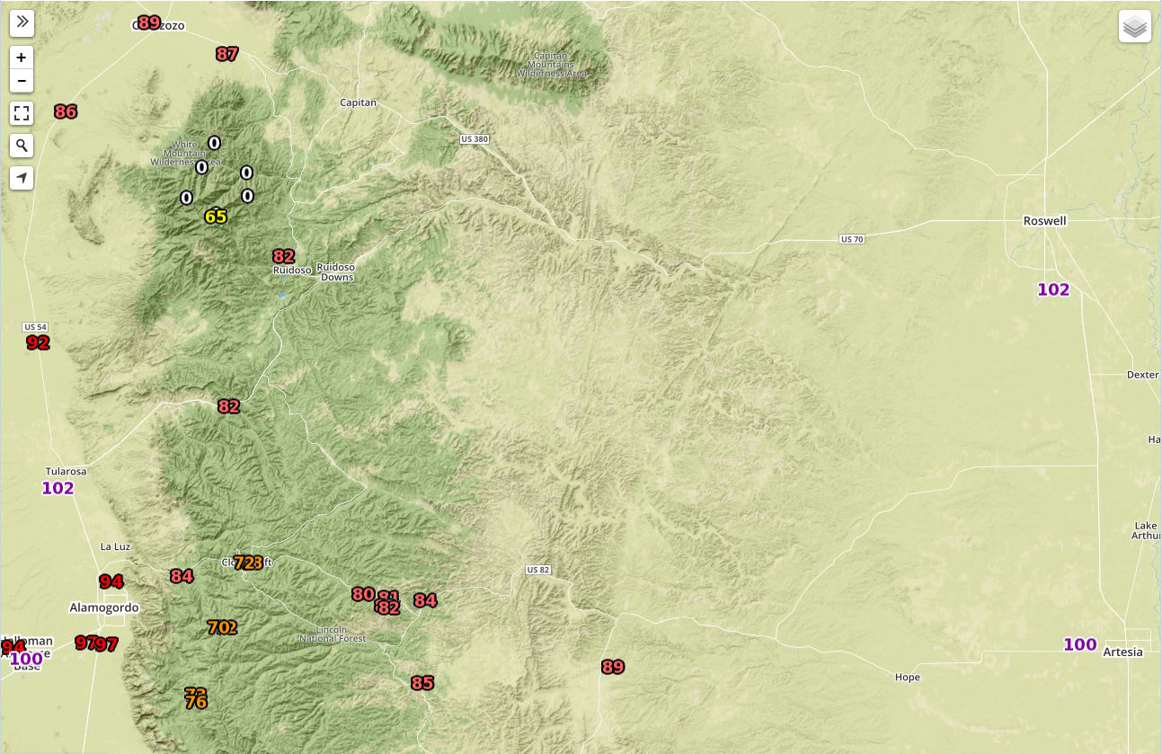 More Heat AZ/NM July 2015 Rainfall Totals.