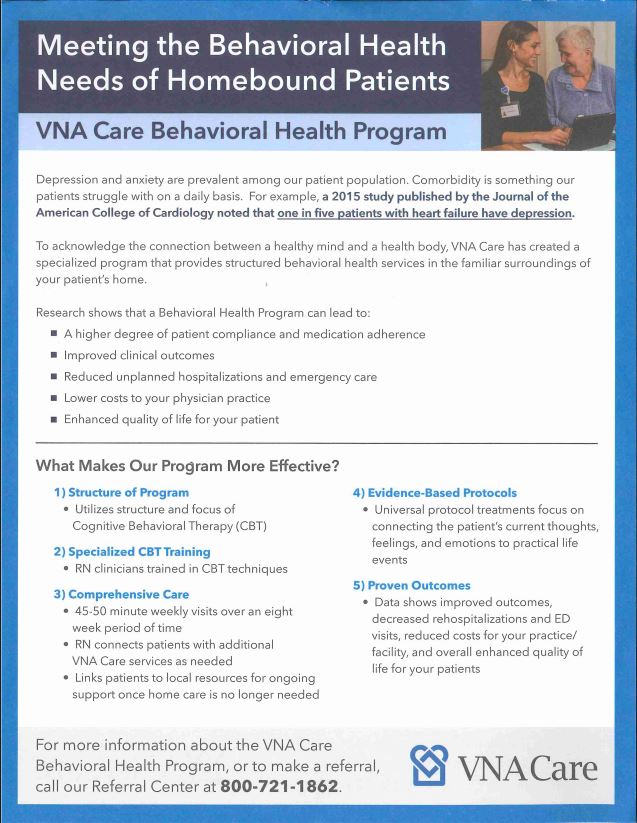 Peabody Council on Aging Resource Library VNA Care Behavioral Health