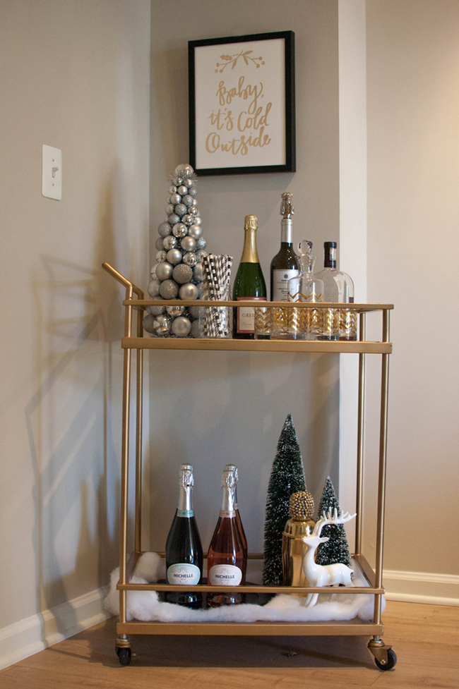 Little House on the Corner Bar Cart Styling Ideas for the Holidays
