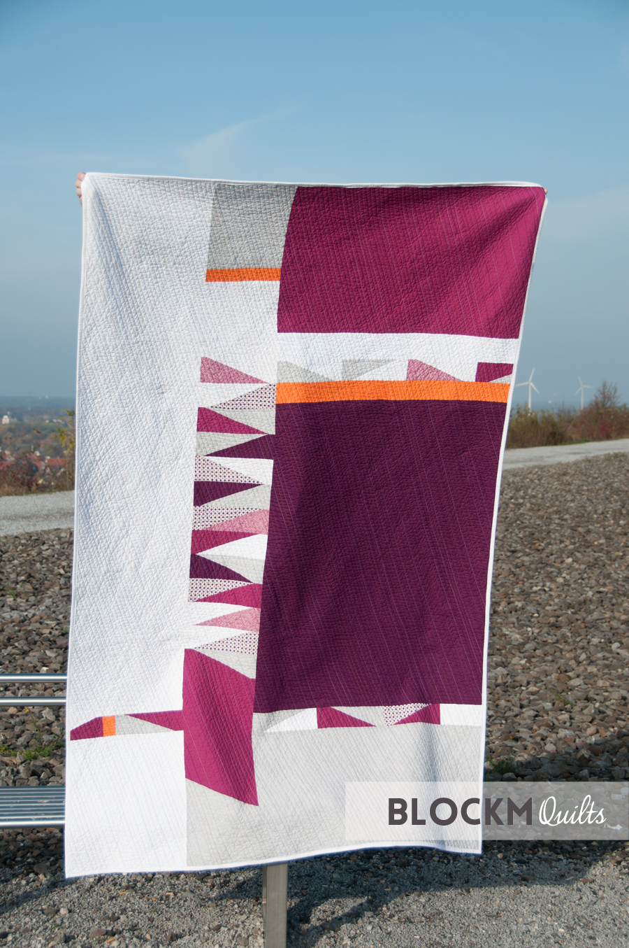 block M quilts Porcupine Playground triangle quilt