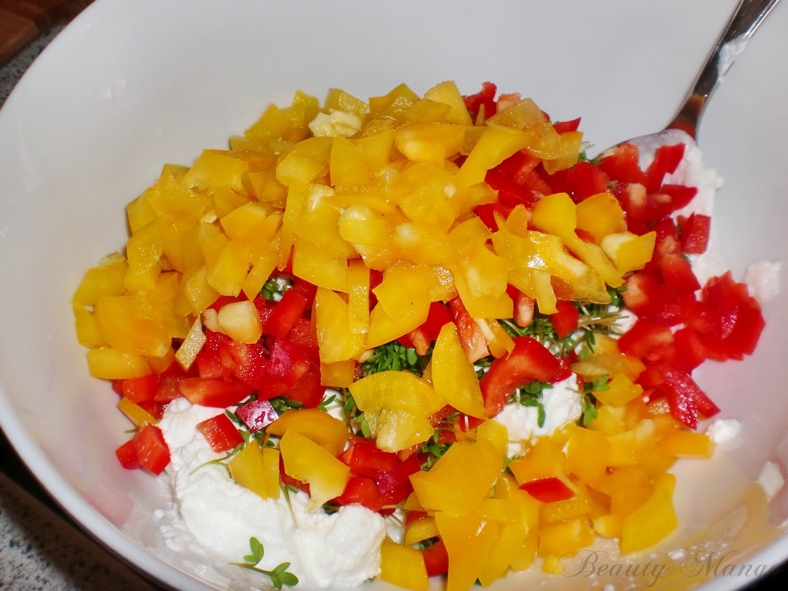 [Rezept] Gebackene Kartoffeln mit Paprika/Kresse Quark - Beauty Mango