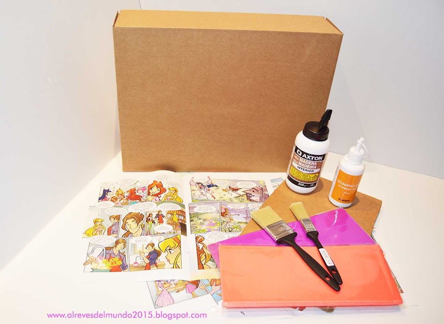 materiales forrar cajas