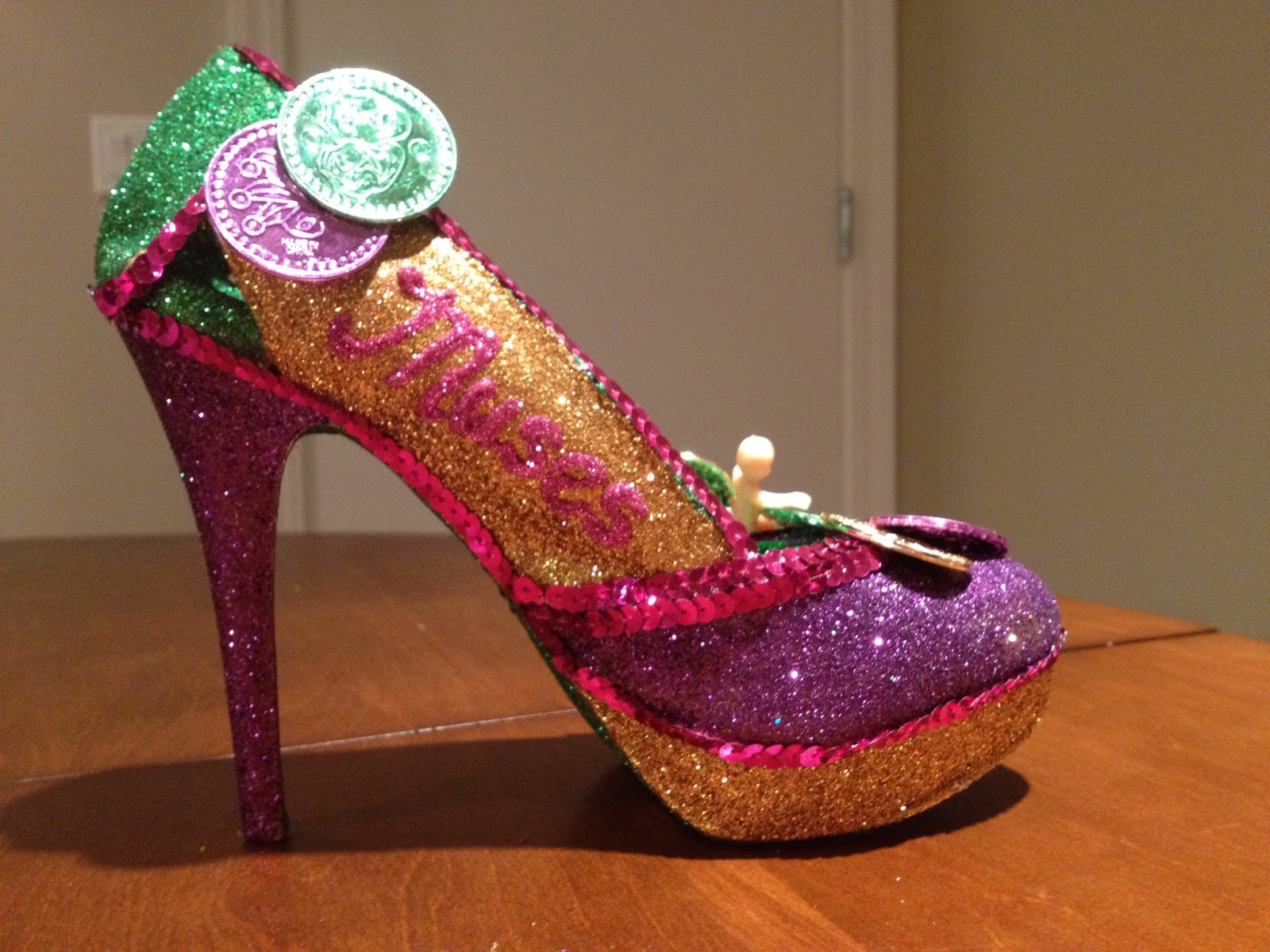 Confessions of a glitter addict 2013 Shoe 8 The Mardi Gras Doubloon