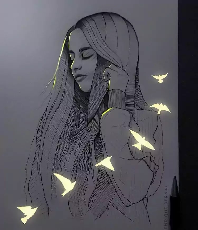 Stunning Pencil Sketches That 'Glow With Life'