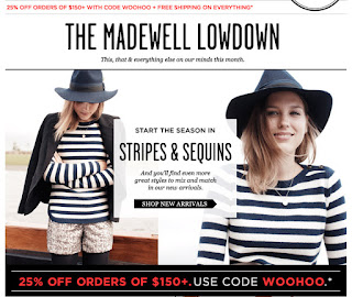 J.Crew Aficionada: Madewell: 25% Off Sitewide (& free shipping on $150+)