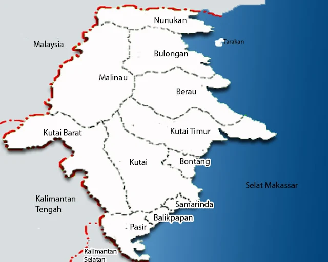Gambar Peta Kalimantan Utara lengkap