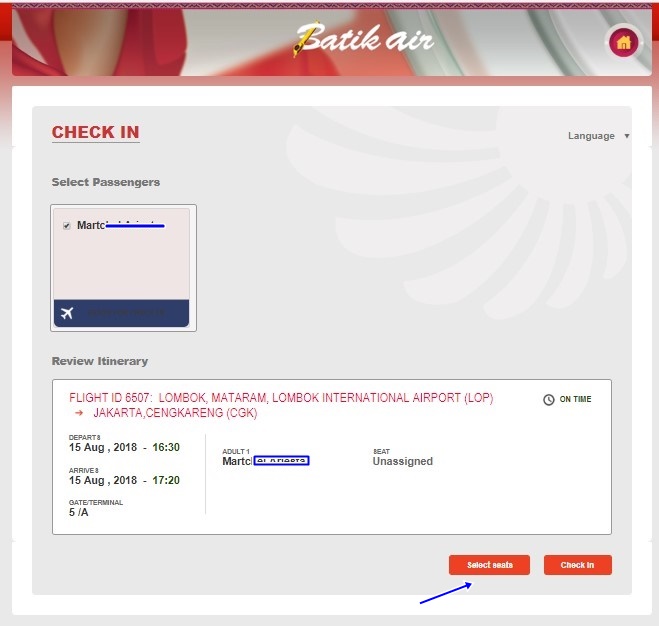 Cara Cek In Online Batik Air yang Memudahkan Perjalanan ...