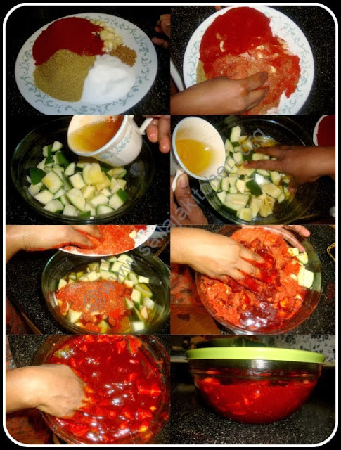 images for Avakkai Uragaya / Avakai Ooragaya/ Avakaya Urugai / Andhra Style Mango Pickle