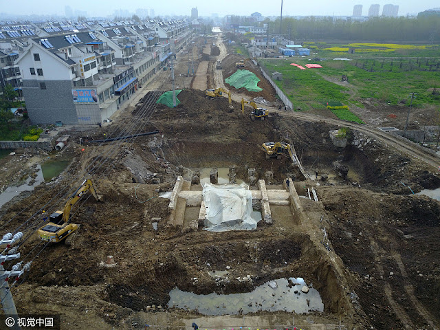 Ming Dynasty bridge unearthed in eastern China's Anhui Ming Dynasty bridge unearthed in eastern China's Anhui