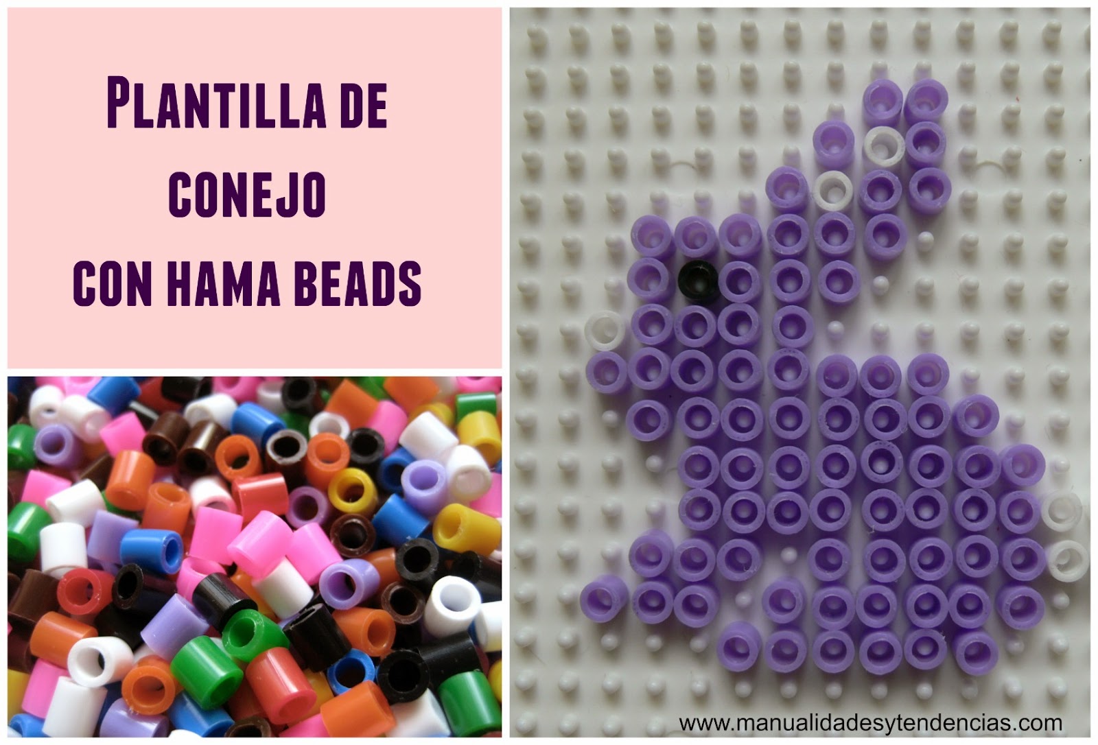 Plantilla conejo hama beads