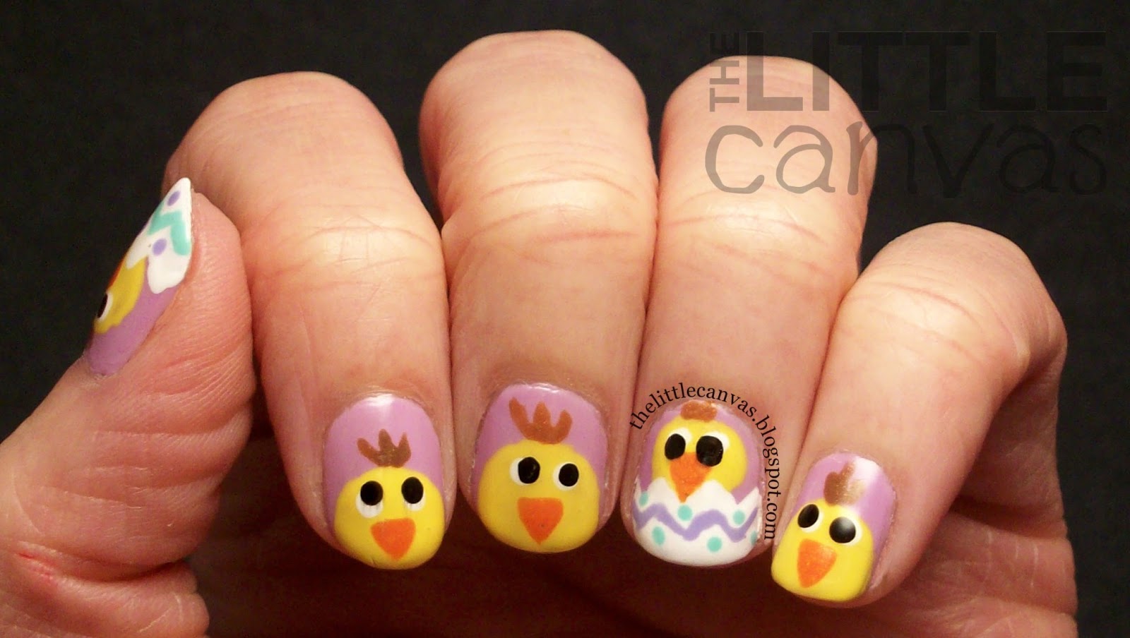 7. Easter Chick Nail Art - wide 11