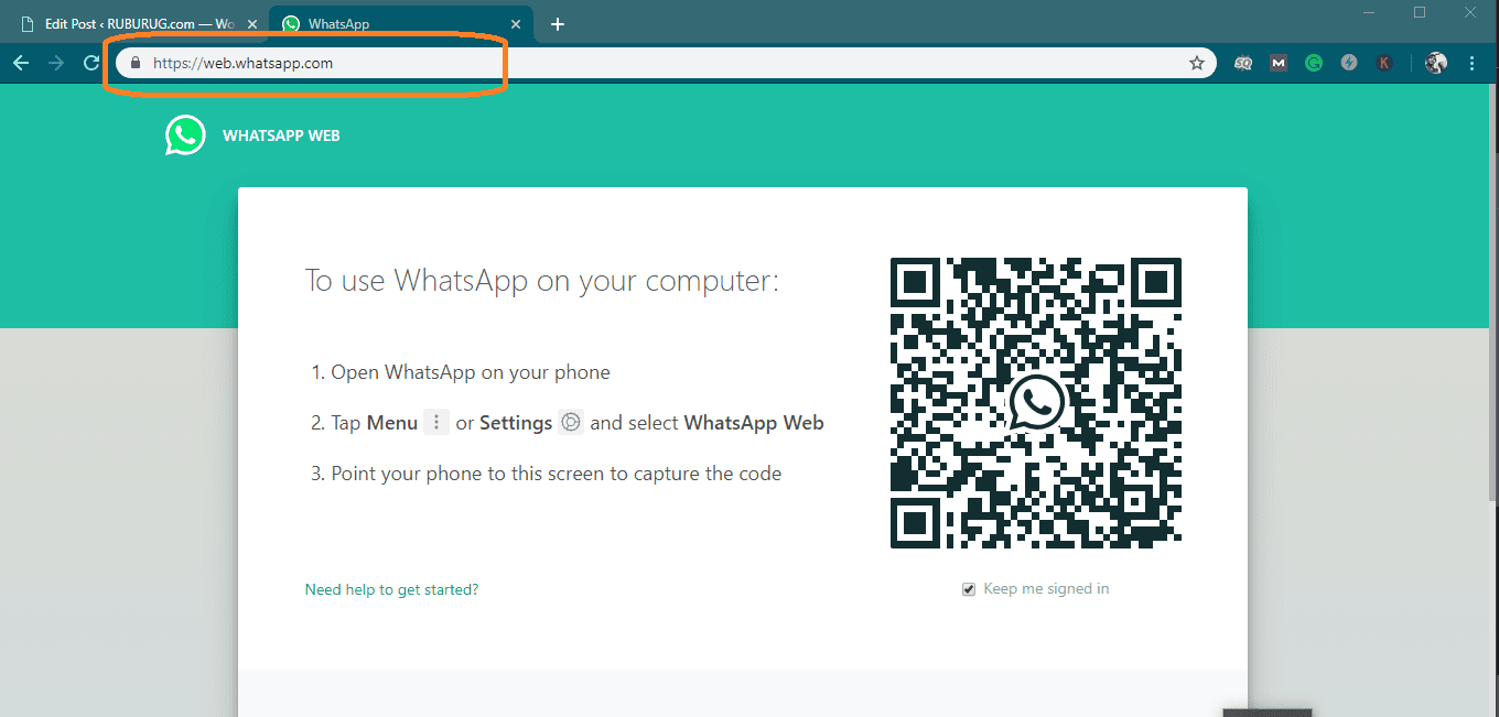 cara membuka whatsapp web
