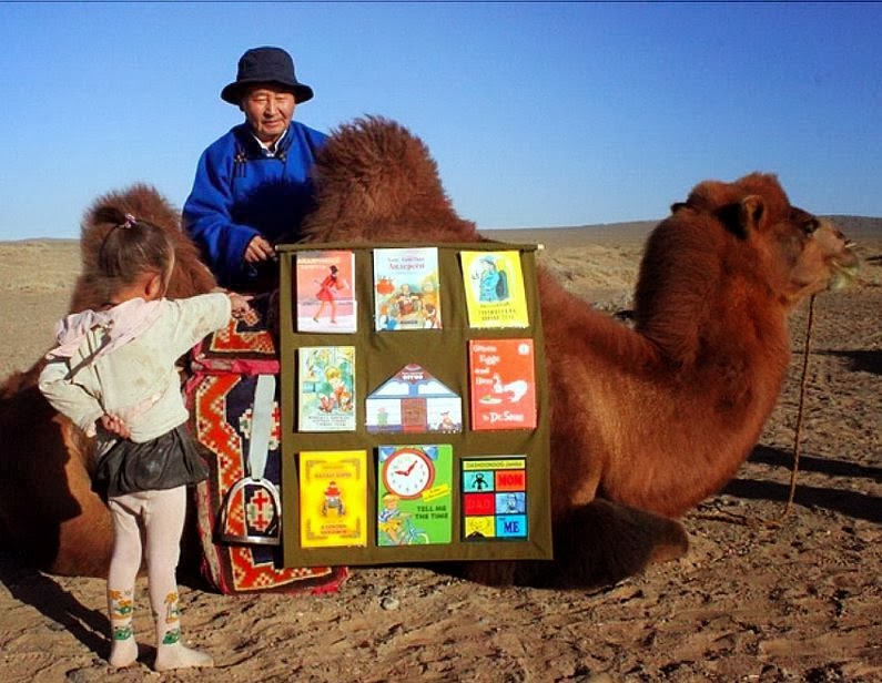 Bactrian Camel Bookmobile Library (Mongolia)