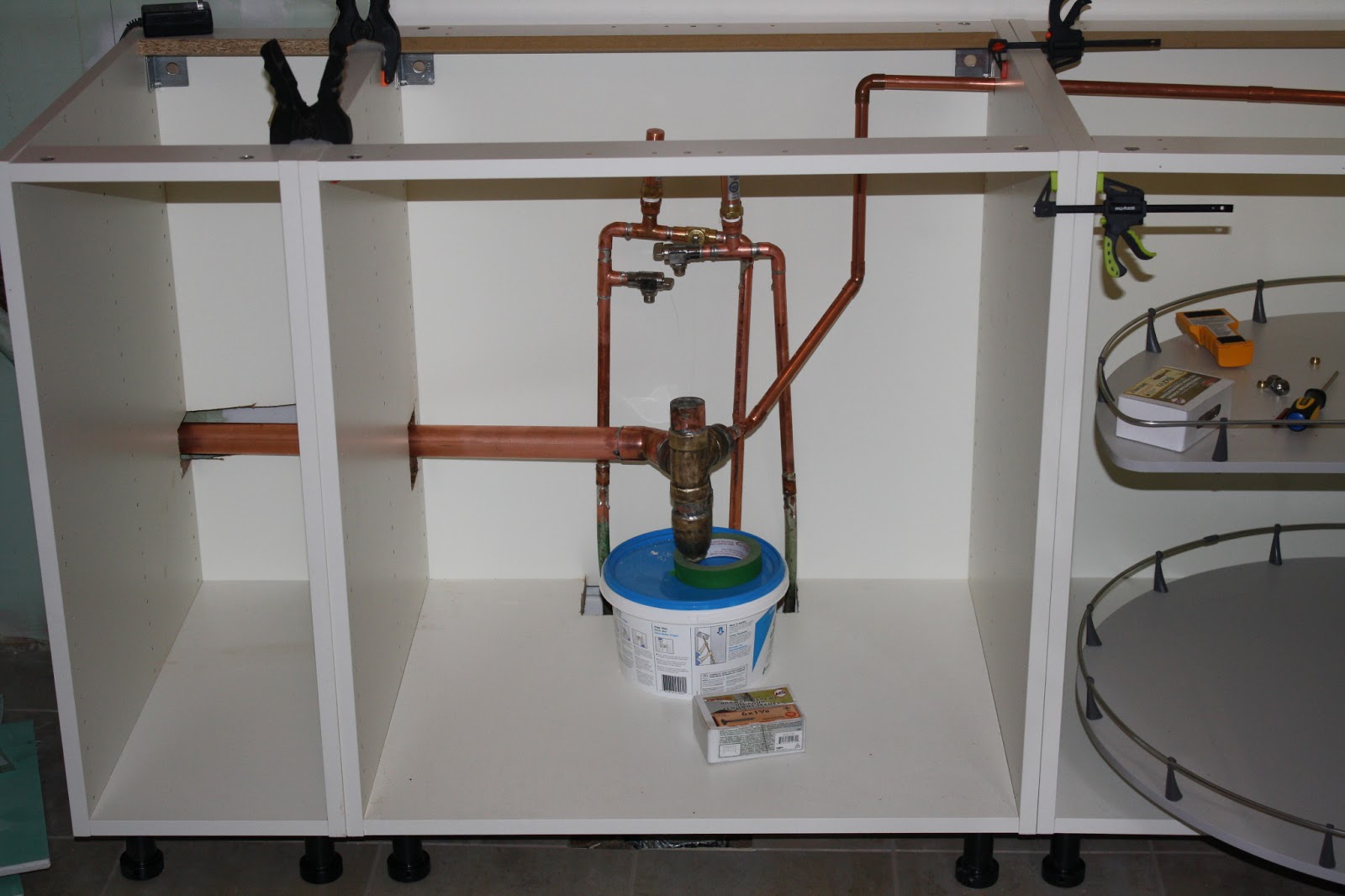 Our kitchen renovation and pipes installation