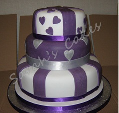 Sarahbella Cakes Purple Silver Wedding Cake Purple Silver Wedding Cake