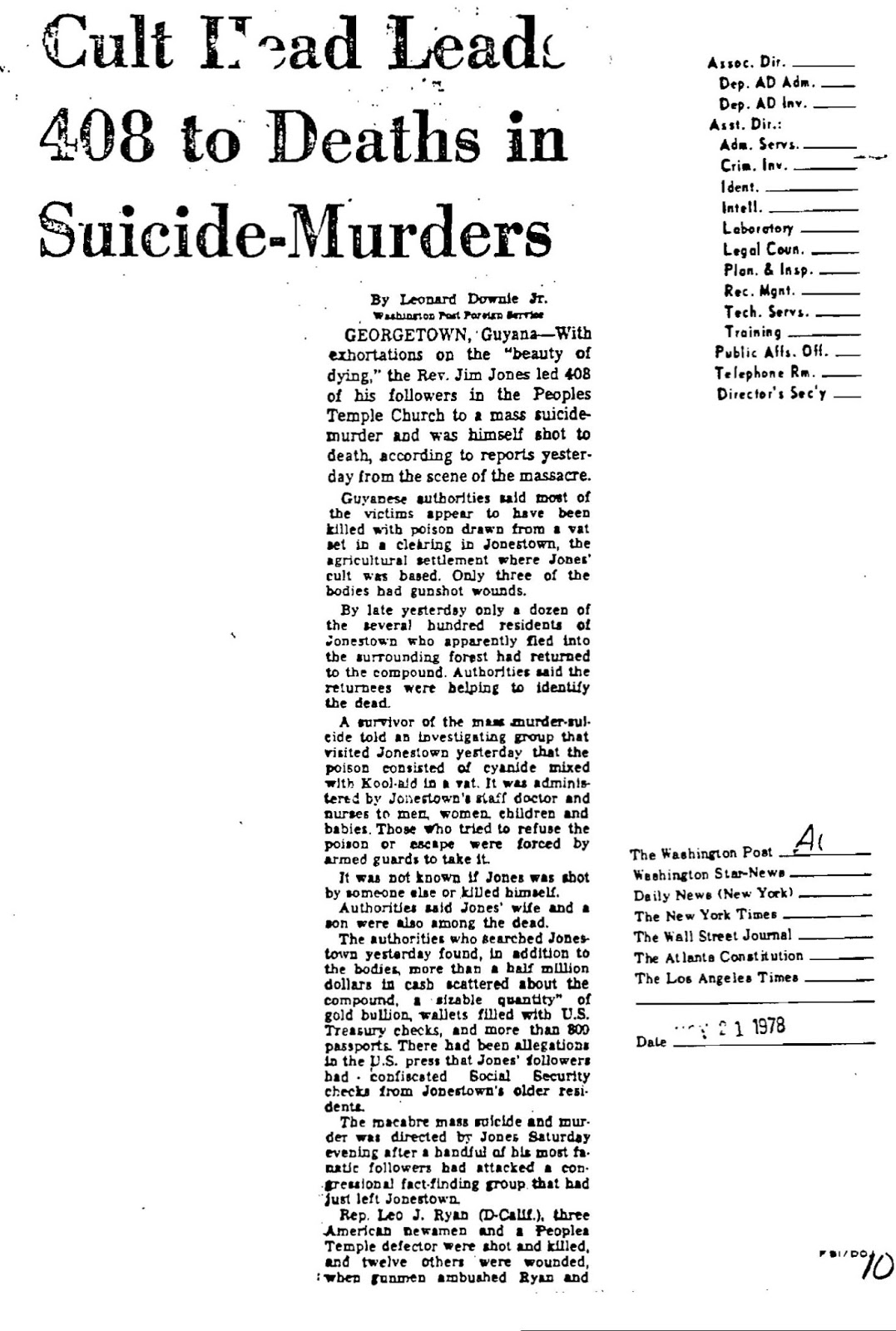 StevenWarRan Research Tuesday, November 21, 1978