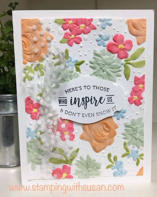 Stampin' Up!, Country Floral Embossing Folder, Stampin' Blends, Story Label Punch, www.stampingwithsusan.com