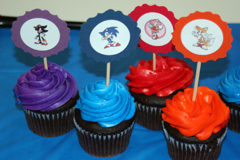 Sonic 2 Cupcake Toppers Template Printable DIY