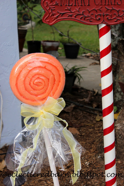 Eclectic Red Barn: Lollipops from pool noodles