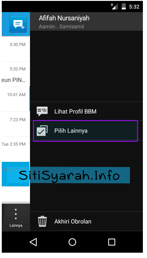 Delete Chat BBM Sekaligus