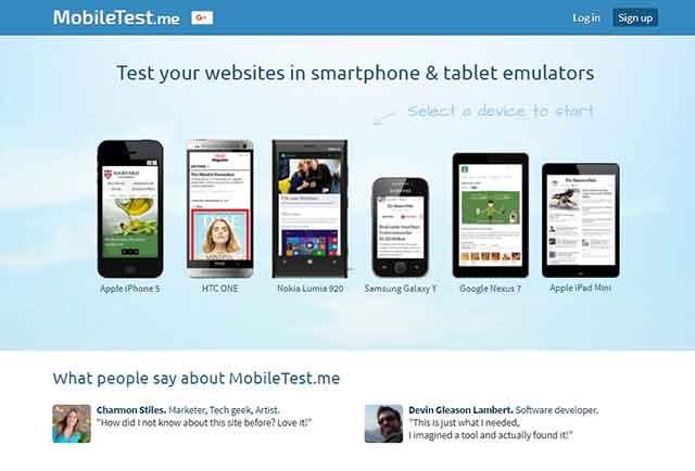 herramientas para realizar un responsive test