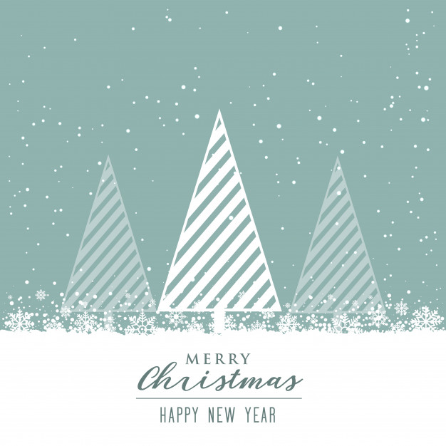 Beautiful christmas background with creative tree design Free Vector