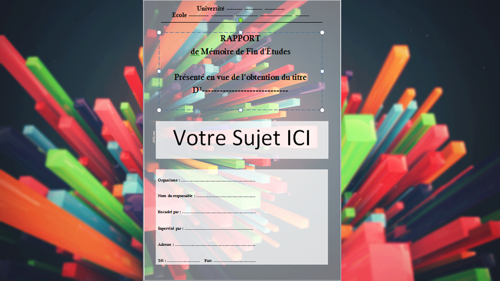 [Docx] Page de garde rapport de stage word