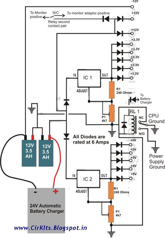 Transformerless UPS Circuit for Computers (CPU) EveryDay