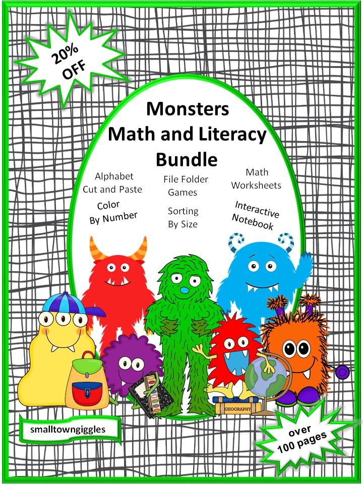 Monsters Math and Literacy Bundle