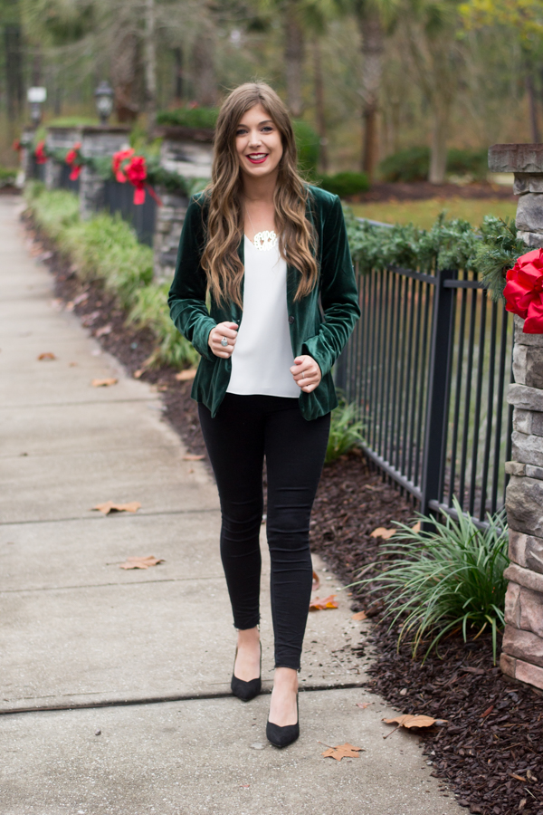 green outfit for christmas party