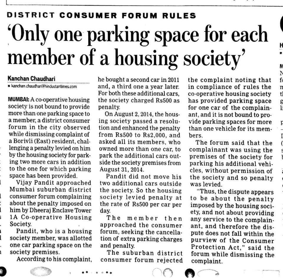 Parking Policy for a CHS