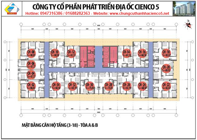 Mặt bằng căn hộ tầng 2 chung cư B2.1 HH02A&B Thanh Hà Mặt bằng căn hộ tầng 2 chung cư B2.1 HH02A&B Thanh Hà